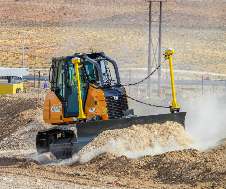 CASE dozer equipped with Trimble machine control